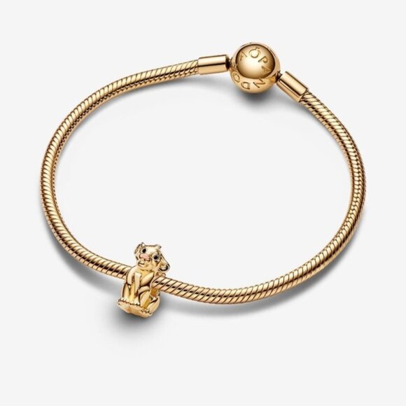 🐘🐘 14K Gold Plated Sterling Silver Simba Charm - Picture 2 of 7